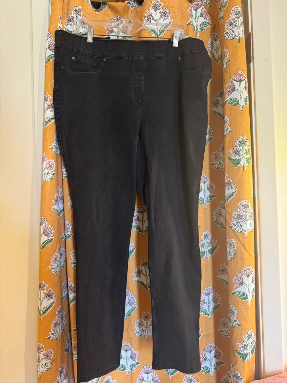 Black Straight-Leg Pants